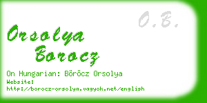 orsolya borocz business card
