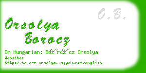 orsolya borocz business card